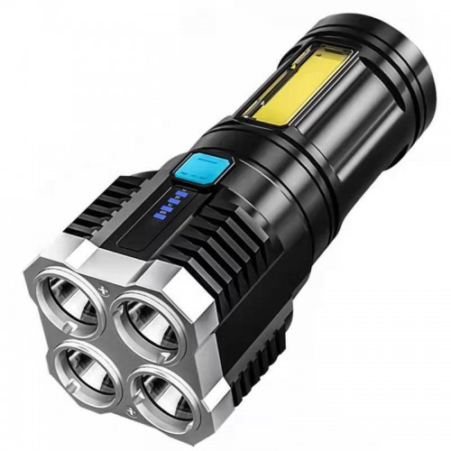 Ліхтар ручний Police X509/L-S03-4LED 3030+COB з/в USB-micro Чорний ABS пластик (X509) Ліхтар ручний Police X509/L-S03-4LED 3030+COB з/в USB-micro Чорний ABS пластик (X509)