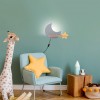 Настінний світильник Candellux Moon 40x29.5 см Жовто-сірий (21-75727)
