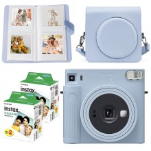 Подарунковий набір камера Fujifilm Instax Square SQ1/Фотопапір 40 шт/Чохол/Фотоальбом 80 фото Блакитний