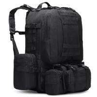 Рюкзак тактичний No Brand Oxford 52 л Чорний (1713180341)