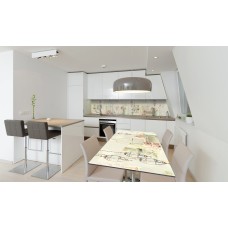 Наклейка вінілова на стіл Zatarga «Ліхтарі та Троянди» 600х1200 мм Z180769st