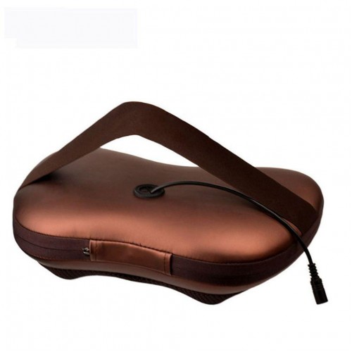 Автомобільна масажна подушка з прогріванням та роликами Магія CHM-8028, 22 Вт, адаптер для прикурювача Коричневий (46-905928841)