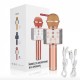 Бездротовий Bluetooth караоке мікрофон зі зміною голосу WSTER WS-858 Рожевий Original Rose Gold