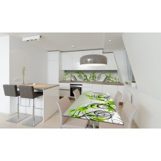 Наклейка вінілова на стіл Zatarga «Зелені завитки» 650х1200 мм Z180440/1st