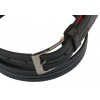 Шкіряний ремінь Skipper 110-130 x 3.5 см Чорний (1029-35)