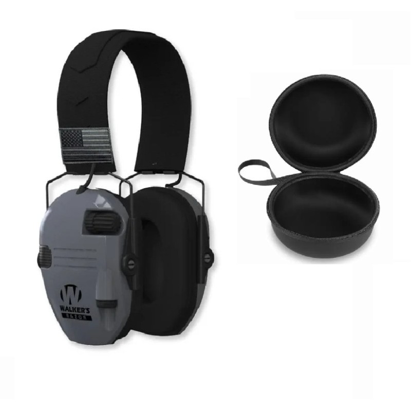 Навушники активні Walker's Razor із чохлом та кріпленнями OPS Core Чебурашки Сірий (2372621267)