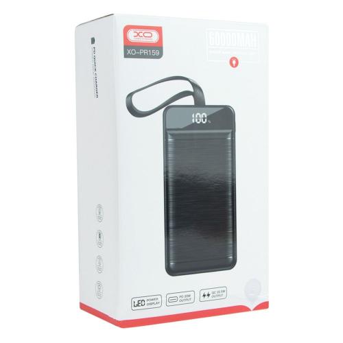 УМБ Power Bank XO PR159 QC3.0/2.0 22.5W 3А Micro-usb Lightning Type-C PD20W 60000 mAh LED фонарь УМБ Power Bank XO PR159 QC3.0/2.0 22.5W 3А Micro-usb Lightning Type-C PD20W 60000 mAh LED фонарь