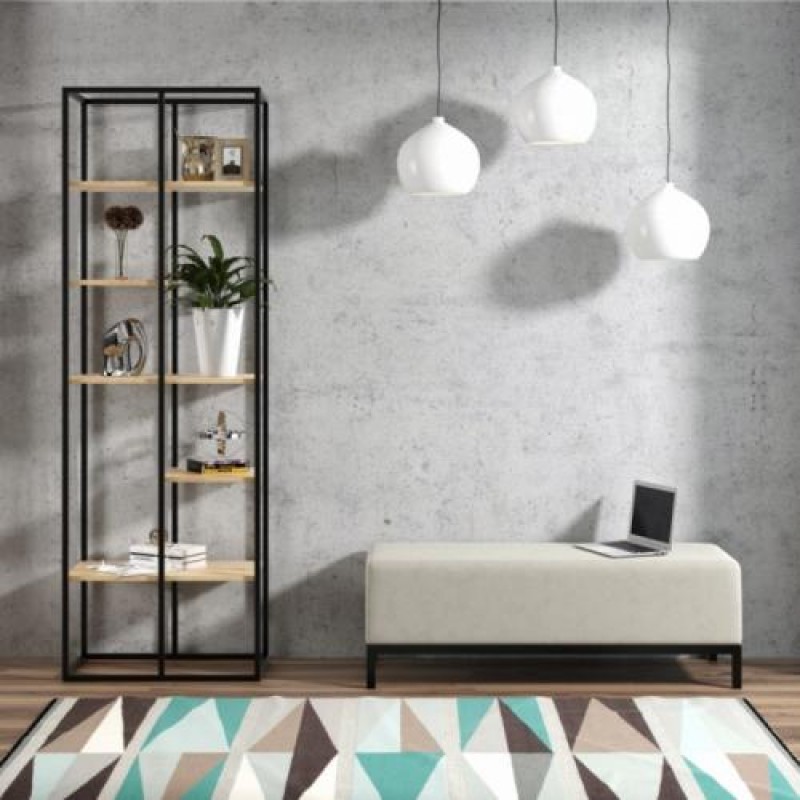 Стелаж для зберігання в стилі Loft NS-1721 2130x700x450 мм Черный