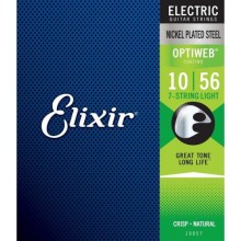 Струни для електрогітари Elixir 19057 Optiweb Nickel Plated Steel 7-String Light 10/56