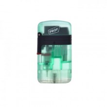 Запальничка газова 2 турбо Prof Double Jet Flame Transparent Зелена (40803728GRE)