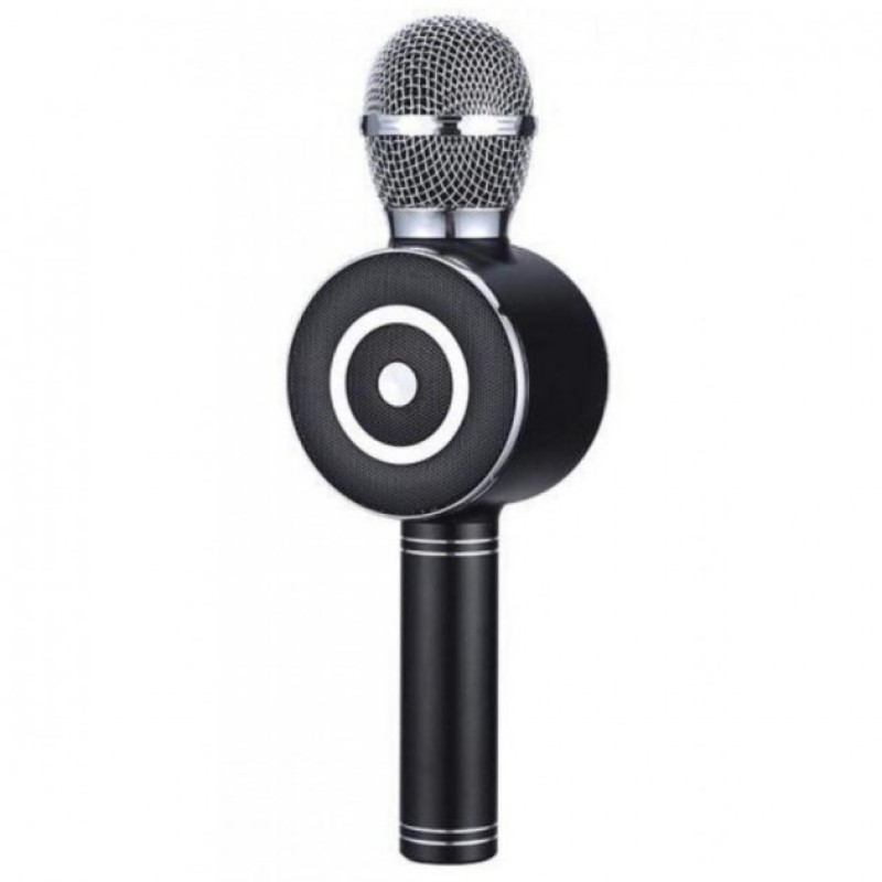 Дитячий мікрофон Wster з функцією караоке USB, microSD, AUX, Bluetooth WS 669 Чорний