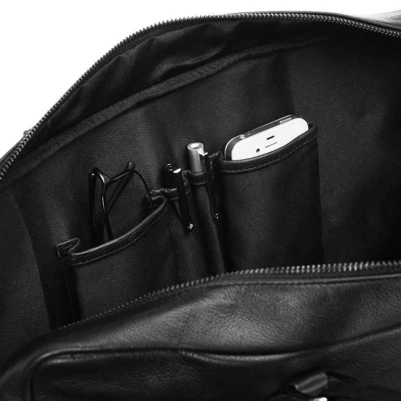 Чоловіча шкіряна сумка портфель для ноутбука до 14 дюймів Always Wild Чорний (LAP15605NDM)