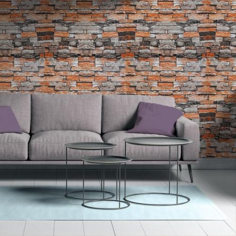 Самоклеюча декоративна 3D панель під цеглу в рулоні 3D Loft піщаник 20 м 20000x700x3 мм