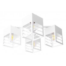 Люстра лофт MSK Electric Urban на чотири плафони біла NL 2310-4 WH