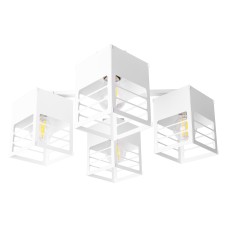 Люстра лофт MSK Electric Urban на чотири плафони біла NL 2310-4 WH