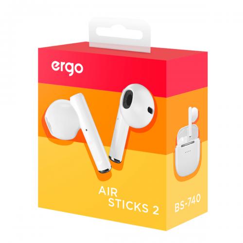 Гарнітура Ergo BS-740 Air Sticks 2 White (6819314)