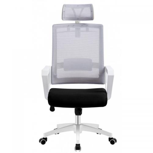Крісло офісне Остін SDM Синхромеханізм сітка екошкіра чорно білий Крісло офісне Остін SDM Синхромеханізм сітка екошкіра чорно білий