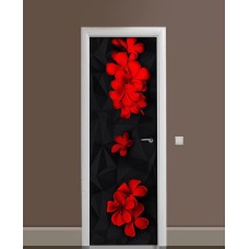 Наклейка на двері Zatarga «Пристрасть, що пылає» 650х2000 мм вінілова 3Д наклейка декор самоклеюча