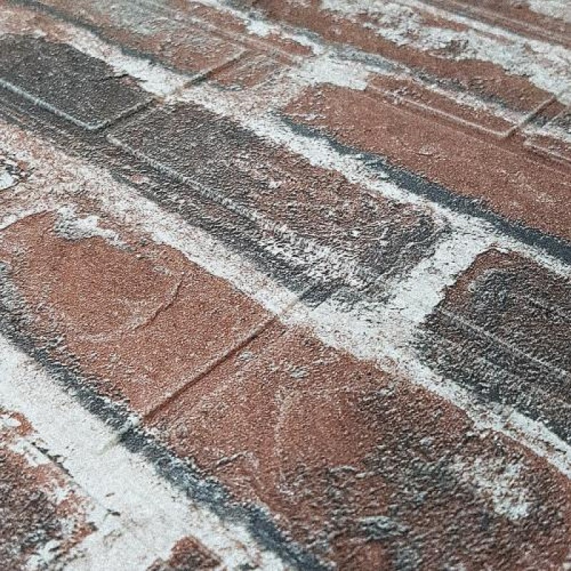 Самоклеюча декоративна 3D панель під червону катеринославську цеглу в рулоні 20м 3D Loft 20000x700x3мм