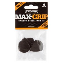 Медіатори Dunlop 471P3C Max-Grip Jazz III Carbon Fiber Player's Pack (6 шт.)