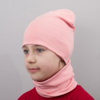 Дитяча шапка з хомутом КАНТА розмір 52-56 рожевий (OC-562)