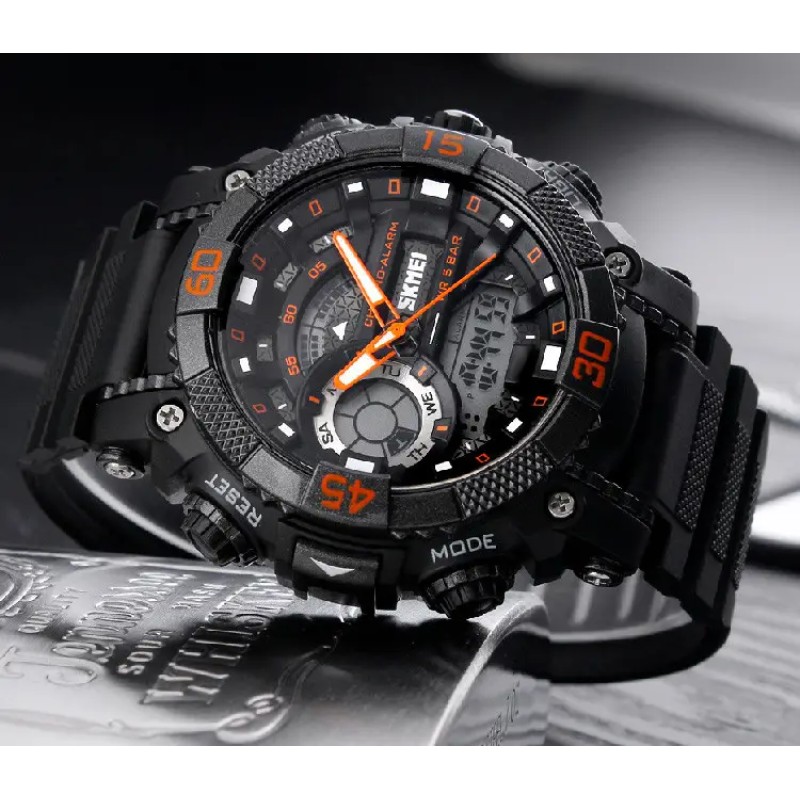 Годинник наручний чоловічий спортивний Skmei 1228 Black