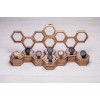 Настільна коробочка органайзер у формі сот для годинників ecoWalnut 7.8х59.7х18.8 см