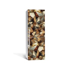 Наклейка на холодильник Zatarga «Кристальне золото» 650х2000 мм вінілова 3Д наклейка декор на кухню