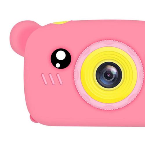 Дитячий цифровий фотоапарат Smart Kids KM-89 Ведмедик Teddy з іграми та рамками, Full HD, 12 МП Рожевий Дитячий цифровий фотоапарат Smart Kids KM-89 Ведмедик Teddy з іграми та рамками, Full HD, 12 МП Рожевий