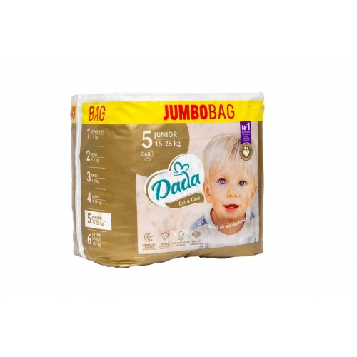 Підгузки Dada Extra Care Jumbo Bag Розмір 5 Junior, 15-25 кг, 68 шт в інтернет супермаркеті PbayMarket!