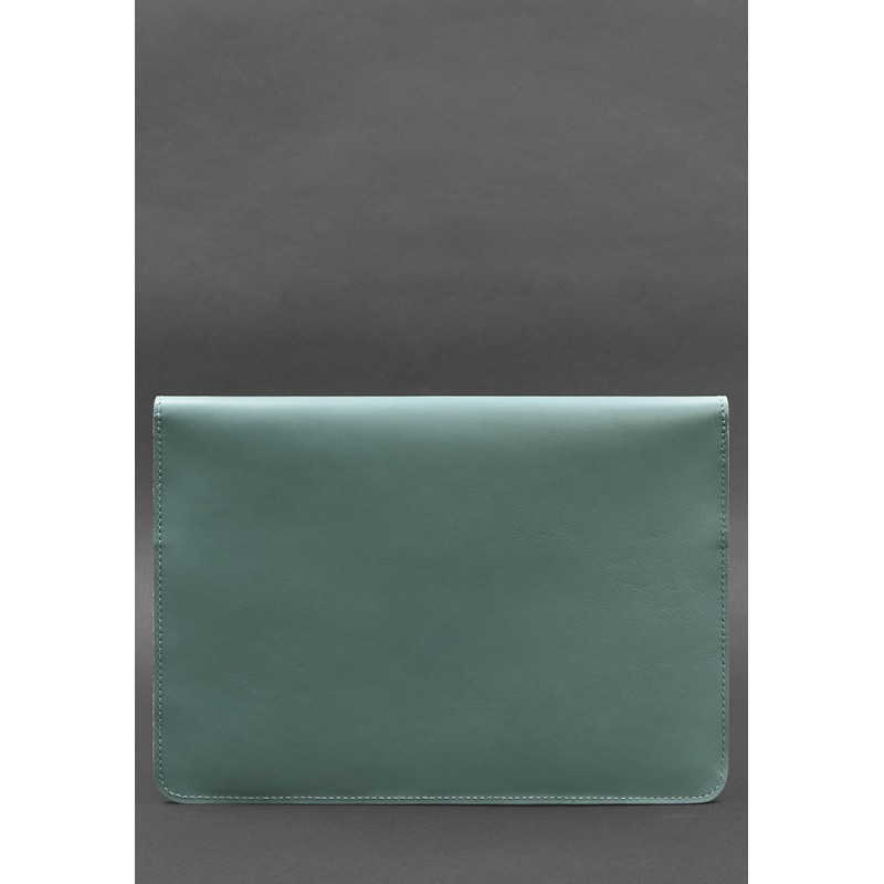 Шкіряний чохол-конверт на магнітах для ноутбука Універсальний Бірюзовий BlankNote