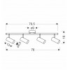 Спот Candellux Colly 76x18 см Латунь (94-01740)