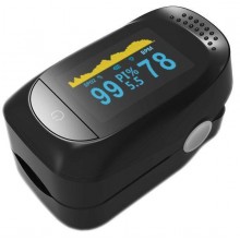 Пульсоксиметр на палець для зміни пульсу та сатурації крові IMDK C101A2 з Bluetooth Чорний (SK001624)