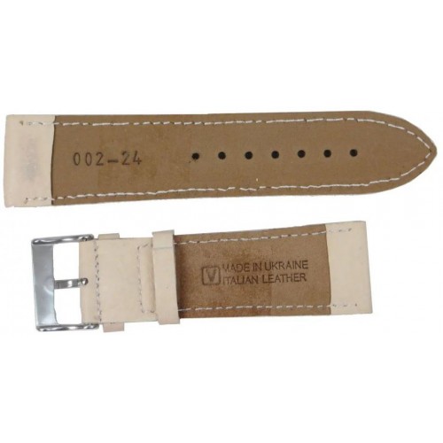 Ремінець для годинника зі шкіри Mykhail Ikhtyar 24 мм Бежевий (S002-024s beige) Ремінець для годинника зі шкіри Mykhail Ikhtyar 24 мм Бежевий (S002-024s beige)