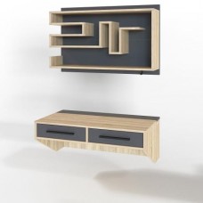 Комп'ютерний стіл Тиса Мебель Тіса Стиль-9 Сонома Графіт 340x500x900 мм