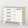 Комод Тиса Мебель 110 Дуб сонома Білий 85x40x112 см