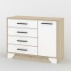 Комод Тиса Мебель 110 Дуб сонома Білий 85x40x112 см