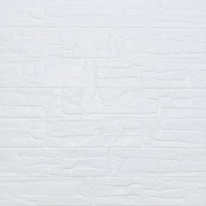 Самоклеюча декоративна 3D панель камінь Біла рвана цегла 700х770х5мм (155) Sticker Wall SW-00000484