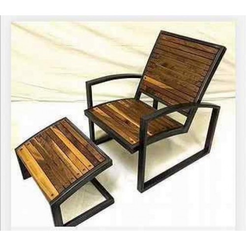 Крісло-Шезлонг GoodsMetall з металу та дерева в стилі LOFT КР1 Крісло-Шезлонг GoodsMetall з металу та дерева в стилі LOFT КР1