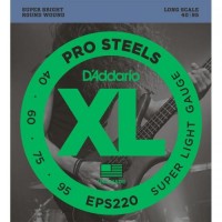 Струни для бас-гітари D'Addario EPS220 Pro Steels Super Light Electric Bass Strings 40/95 Струни для бас-гітари D'Addario EPS220 Pro Steels Super Light Electric Bass Strings 40/95