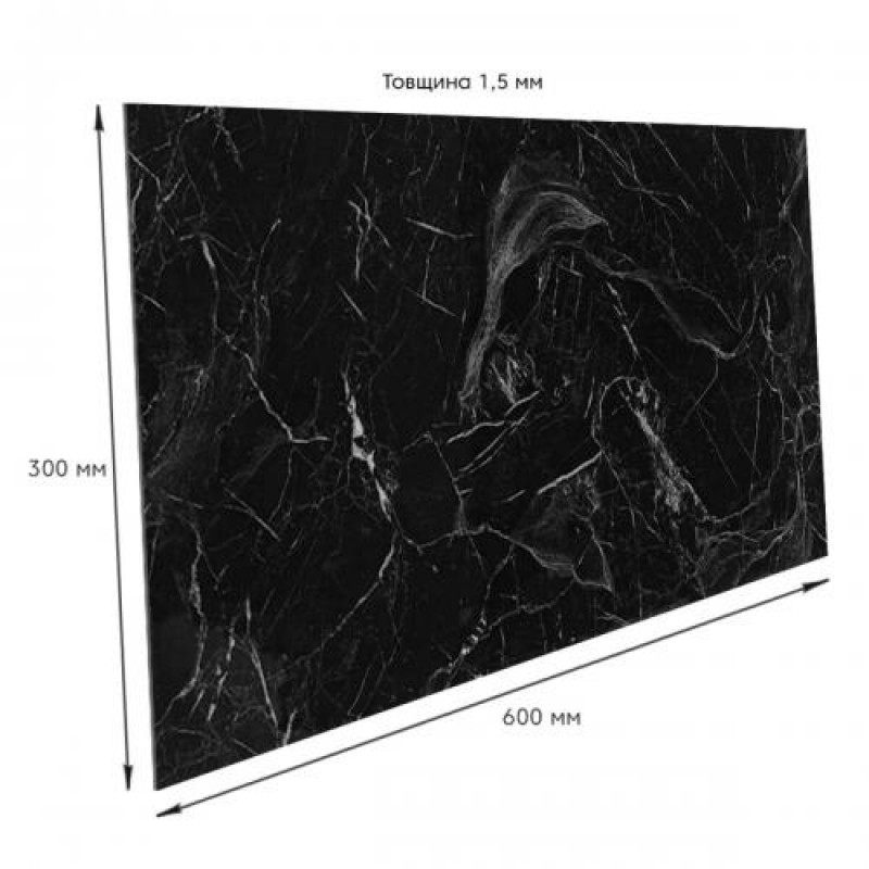 Самоклеюча вінілова плитка Sticker Wall SW-00000495 600х300х1,5 мм Чорний (1462235258)