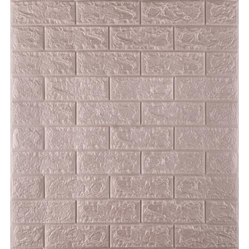 Самоклеюча декоративна 3D панель 3D Loft HP-ZW27-5 під цеглу Рожеве золото 700x770x3 мм (347-5)