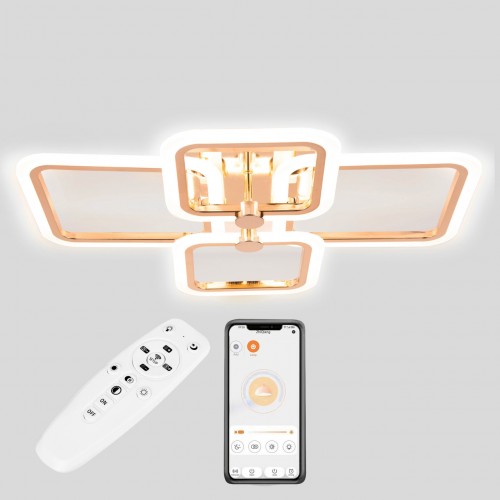 Стельова LED люстра Sunlight 5667/2+2 Gold