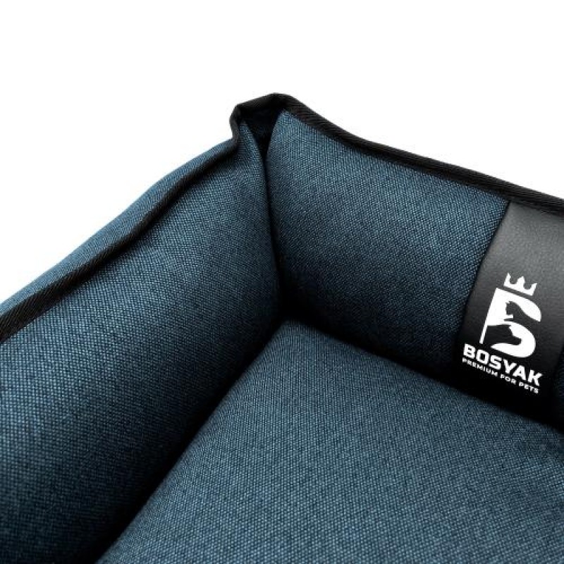 Лежак ліжко для собак та котів EGO Bosyak Рогожка XS 50x45 Синій (спальне місце для собак та котів)