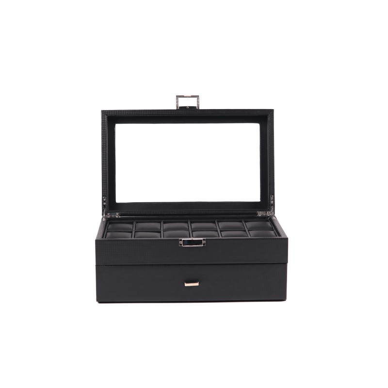 Скринька для зберігання годинників Craft 24PU.CARB.BL Чорний (24PU.CARB.BL)