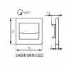 Світильник сходовий Kanlux Sabik 7.5x7.5x0.7 см Сірий (Kan23109)