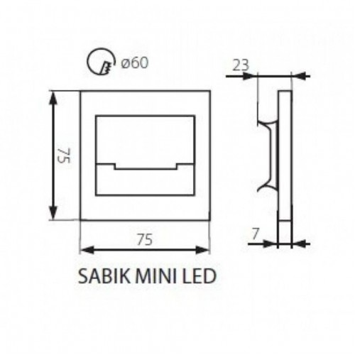 Світильник сходовий Kanlux Sabik 7.5x7.5x0.7 см Сірий (Kan23109) Світильник сходовий Kanlux Sabik 7.5x7.5x0.7 см Сірий (Kan23109)
