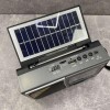 Радіо-ліхтар на сонячній батареї на акумуляторі Solar Charge S-1521BTS сіре