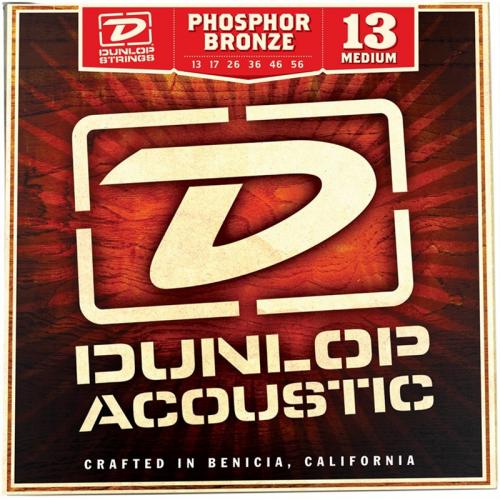 Струни для акустичної гітари 6 шт Dunlop DAP1356 Acoustic Phosphor Bronze Medium Guitar Strings 13/56 Струни для акустичної гітари 6 шт Dunlop DAP1356 Acoustic Phosphor Bronze Medium Guitar Strings 13/56
