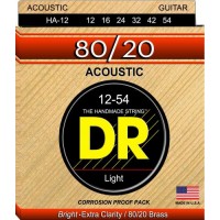 Струни для акустичної гітари 6 шт DR HA-12 Hi-Beam 80/20 Bronze Acoustic Guitar Strings Light 12/54 Струни для акустичної гітари 6 шт DR HA-12 Hi-Beam 80/20 Bronze Acoustic Guitar Strings Light 12/54